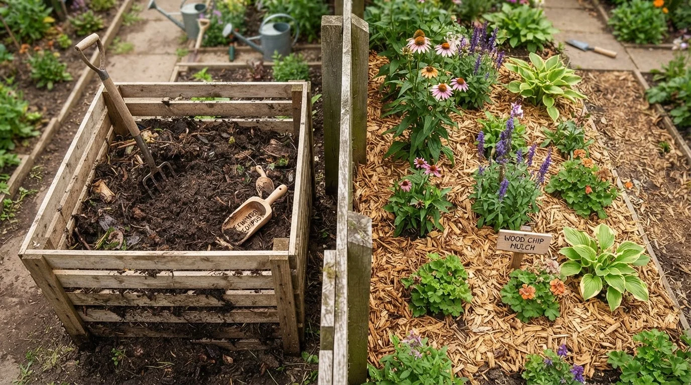 Mulch vs. Compost: Same Pile, Very Different Purposes